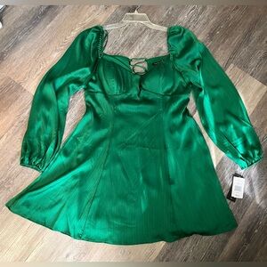 St Patty’s Day Mini Dress Emerald Green